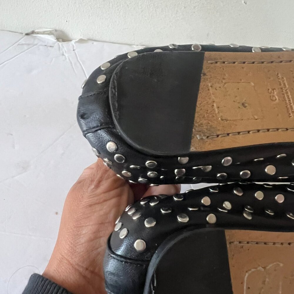 ISABEL MARANT BELNA STUDDED LEATHER BALLERINA FLATS SIZE 39 / 9 US - Picture 4 of 7